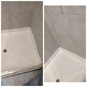 Shower before and after