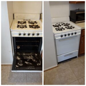 Stove before and after