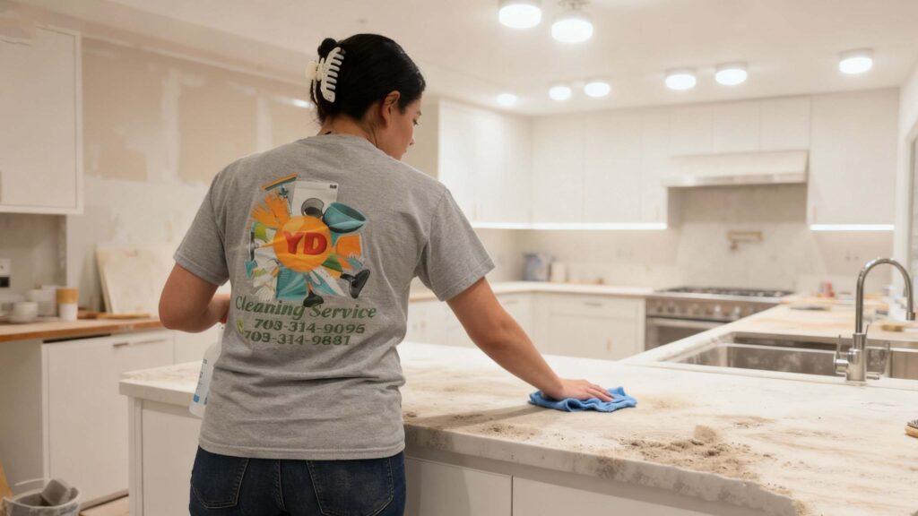 Post-construction kitchen cleaning