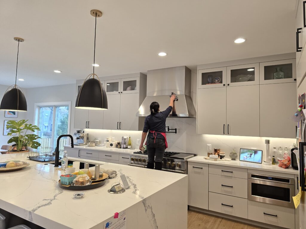 YD Cleaning Services professional cleaning a modern kitchen